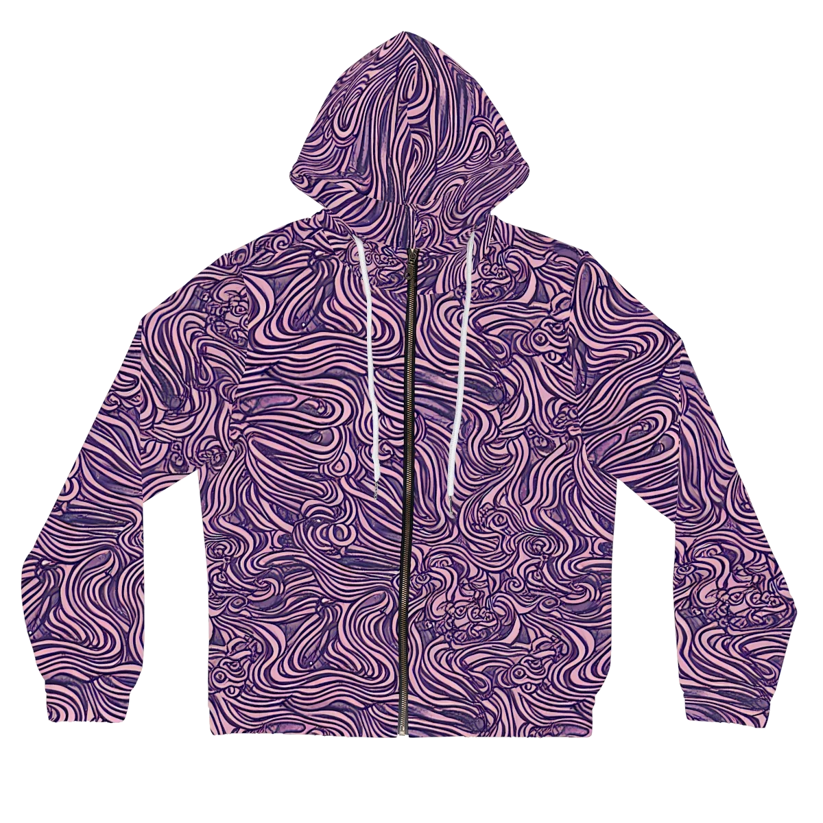 Lavender Labyrinth on Women's Full-Zip Hoodie — Front