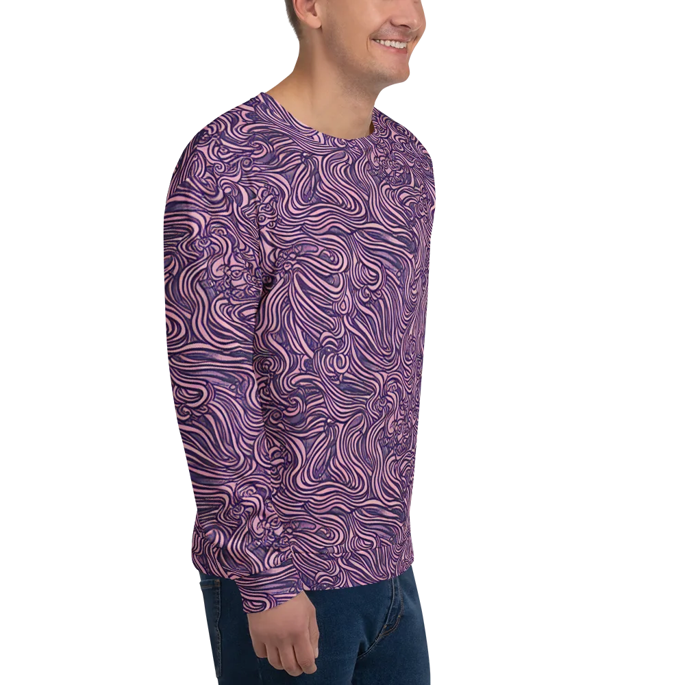 Lavender Labyrinth on Sweatshirt — Right Front