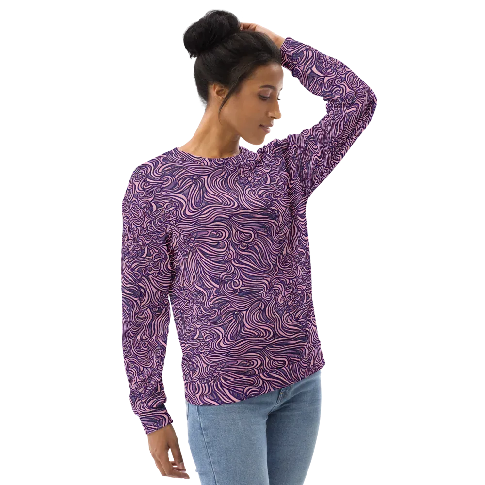 Lavender Labyrinth on Sweatshirt — Right Front