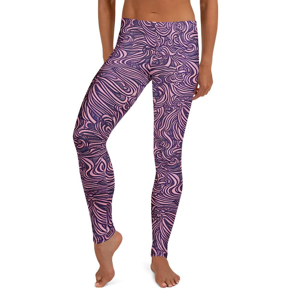 Lavender Labyrinth on Leggings — Front