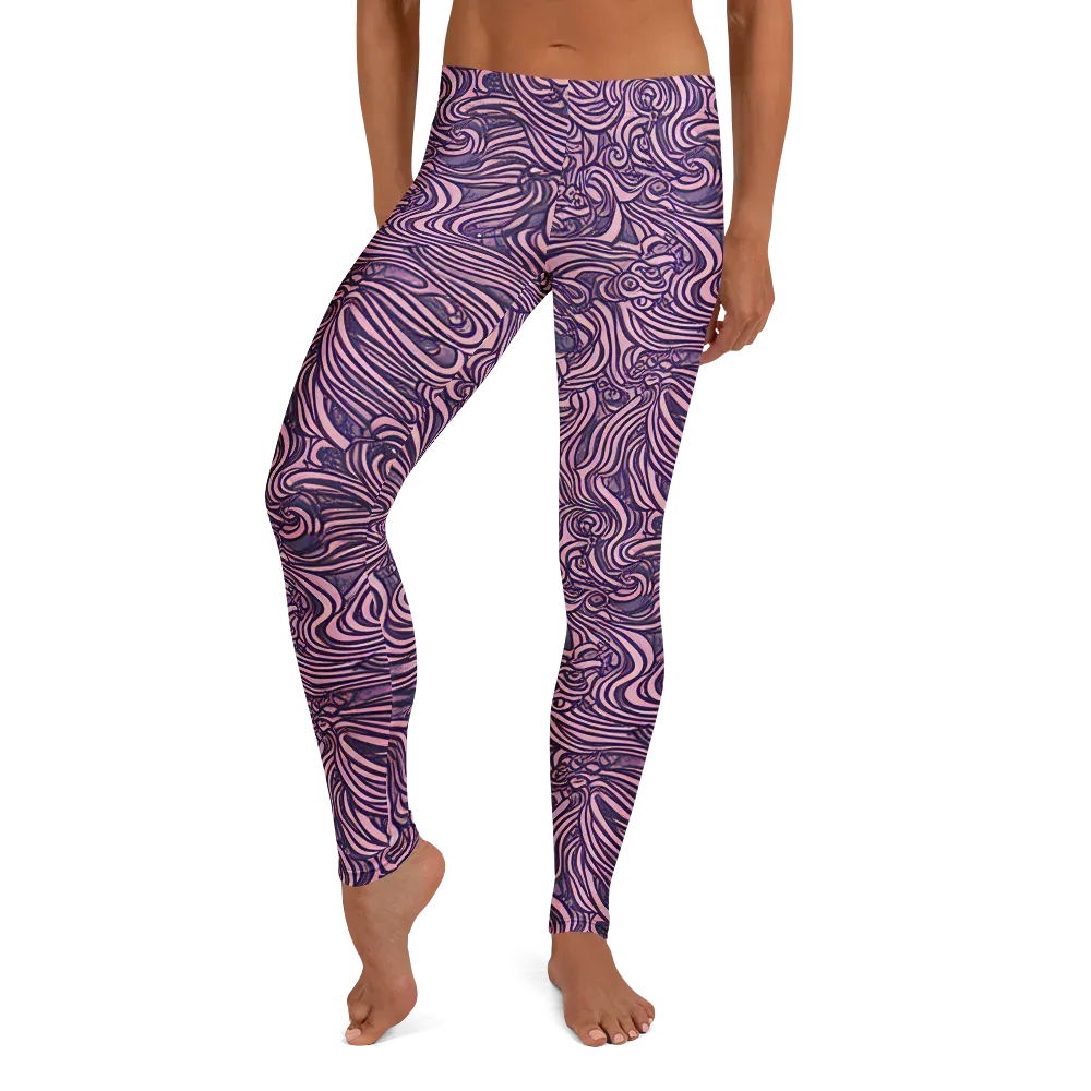Lavender Labyrinth on Leggings — Front