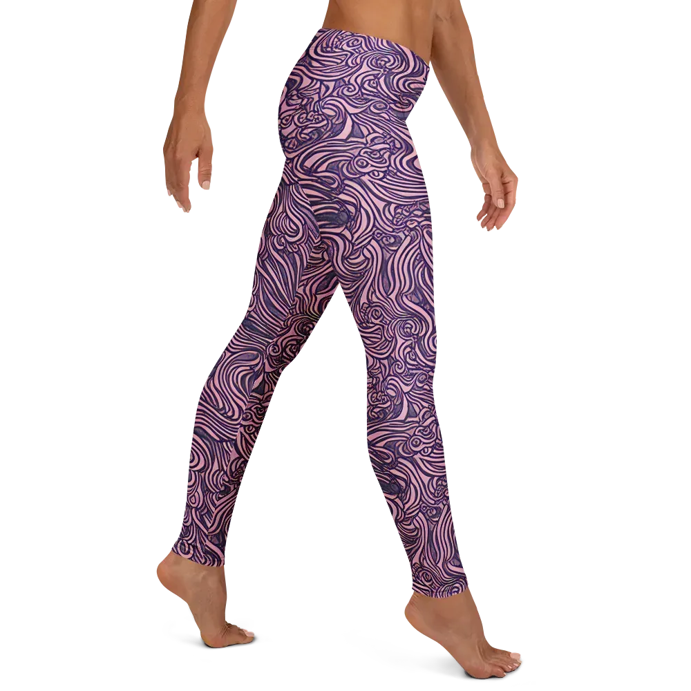Lavender Labyrinth on Leggings — Right