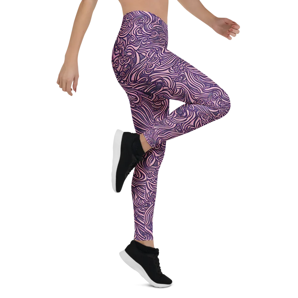 Lavender Labyrinth on Leggings — Right
