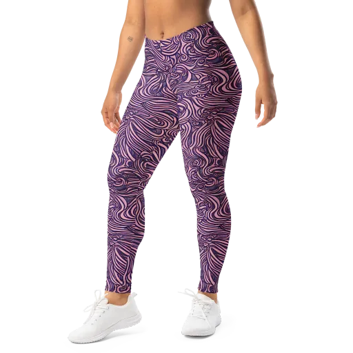 Lavender Labyrinth on a Leggings