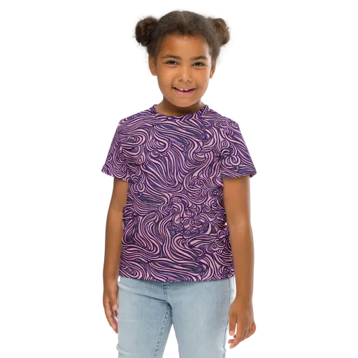 Lavender Labyrinth on a Kids Crew Neck T-Shirt
