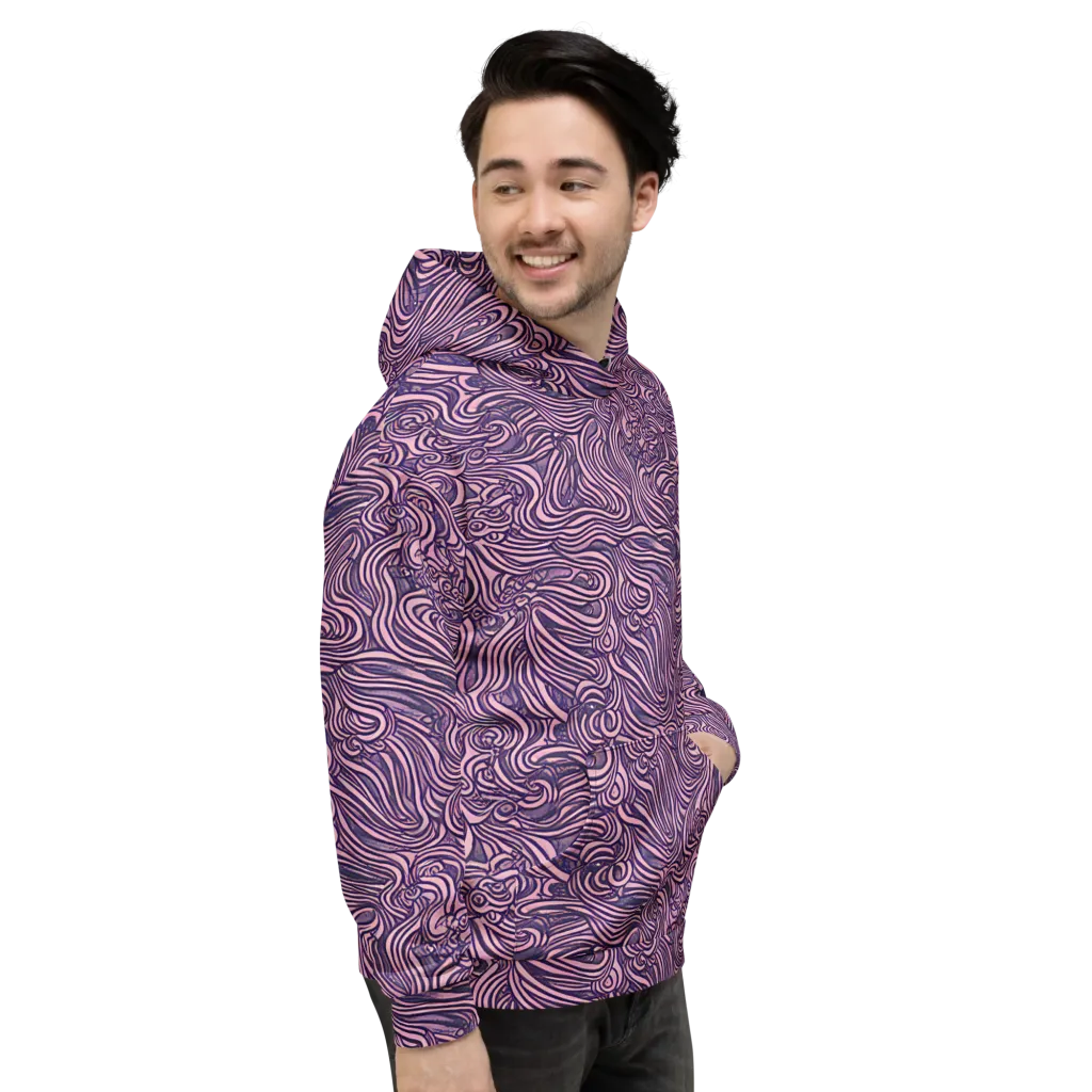 Lavender Labyrinth on Hoodie — Right