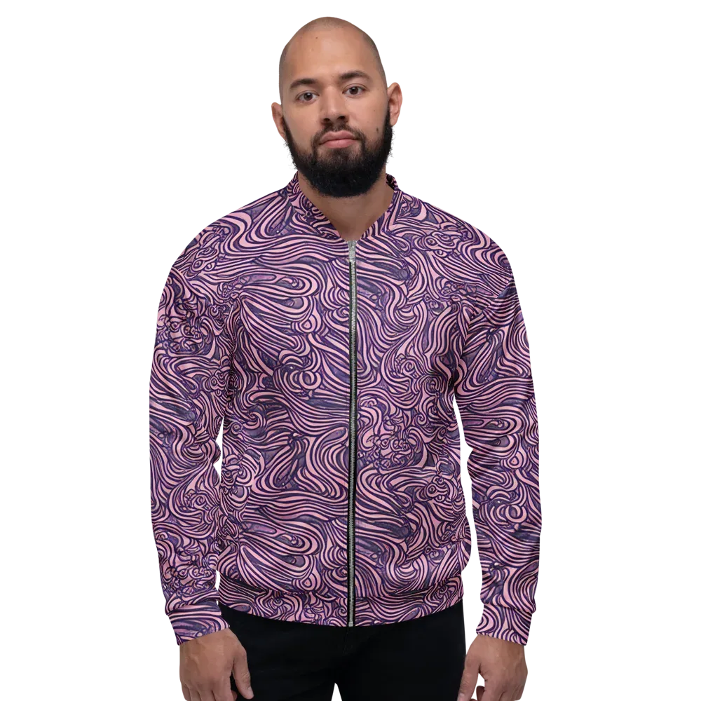 Lavender Labyrinth on Bomber Jacket — Front