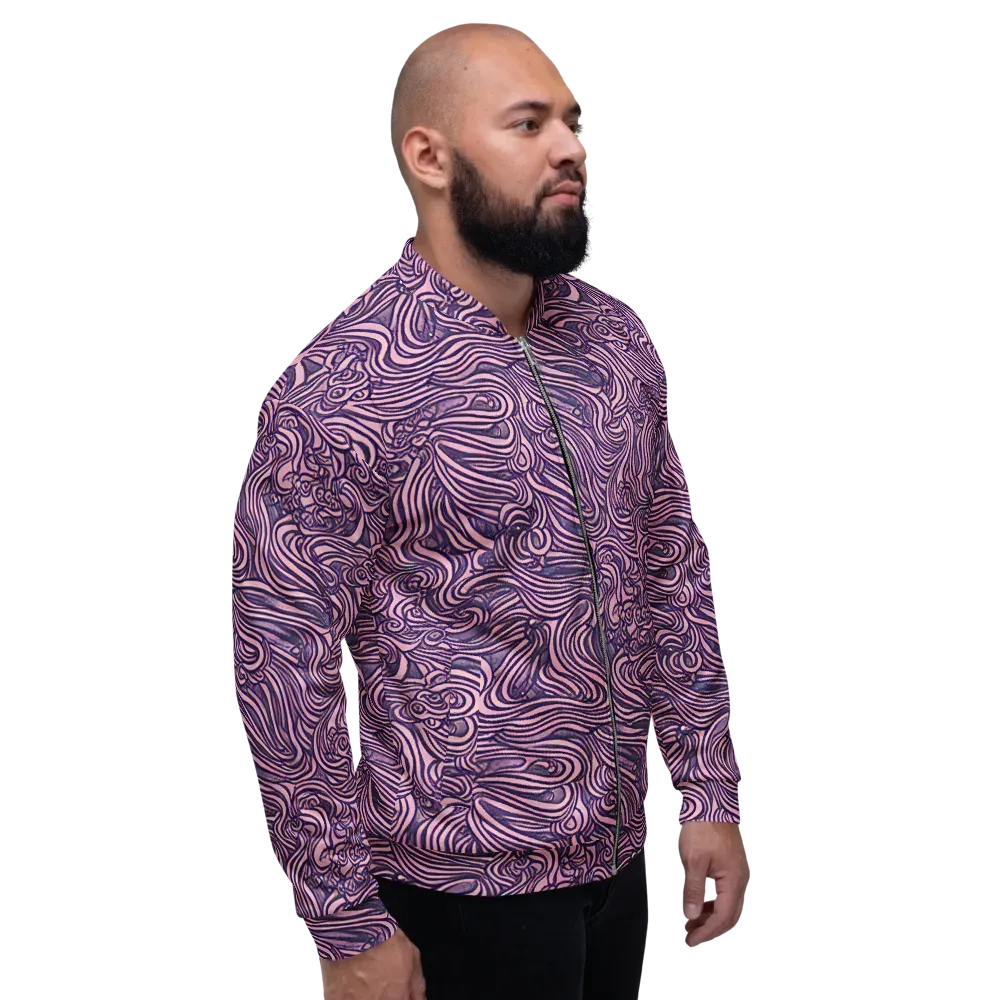 Lavender Labyrinth on Bomber Jacket — Right