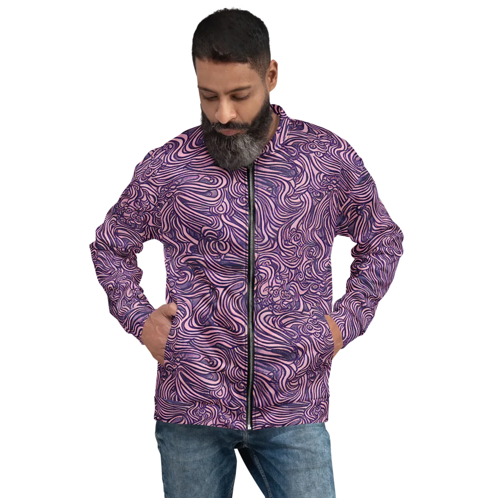 Lavender Labyrinth on Bomber Jacket — Front