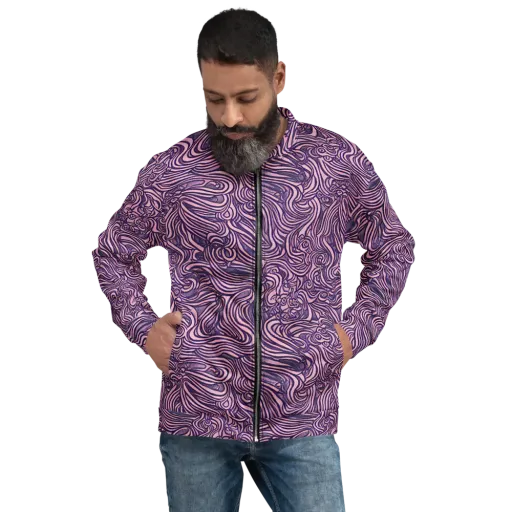 Lavender Labyrinth on a Bomber Jacket