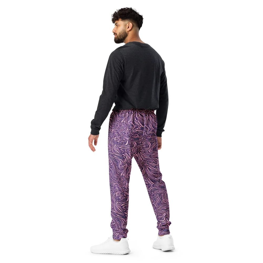 Lavender Labyrinth on Men's Joggers — Back