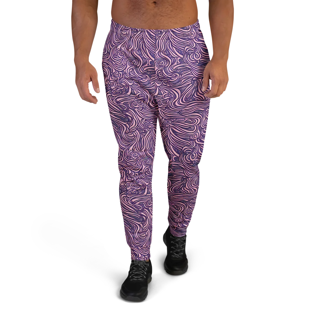 Lavender Labyrinth on Men's Joggers — Front