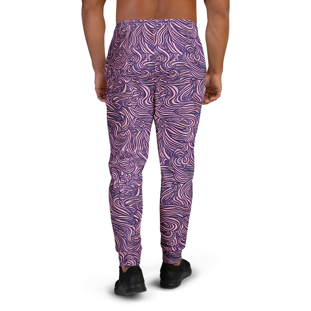 Lavender Labyrinth on Men's Joggers — Back