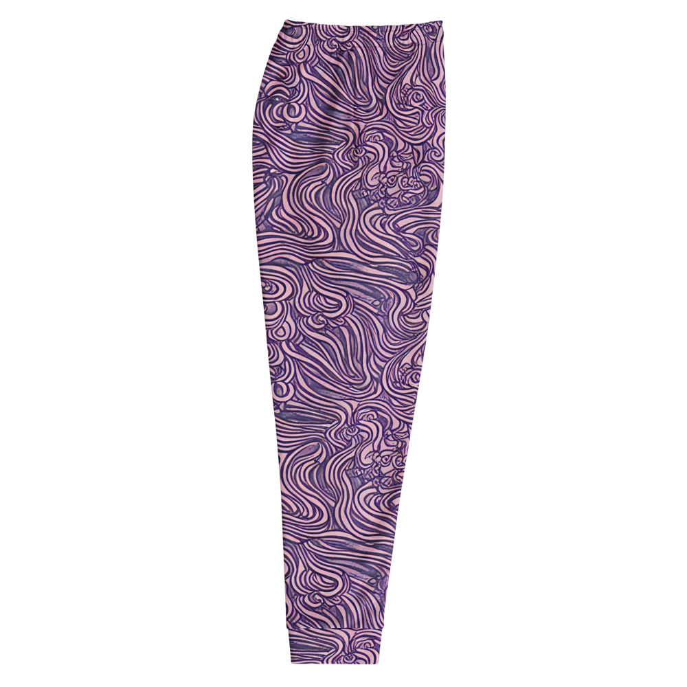 Lavender Labyrinth on Men's Joggers — Right