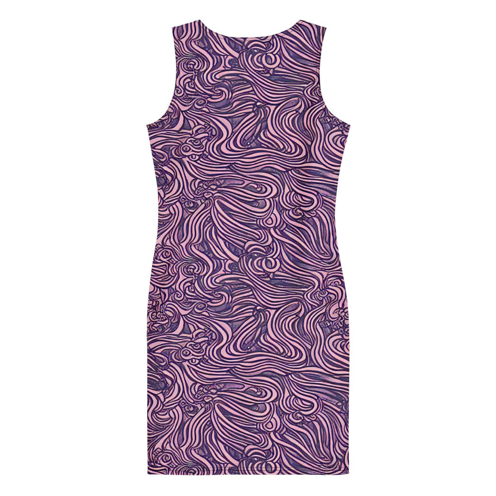 Lavender Labyrinth on Bodycon Dress — Back