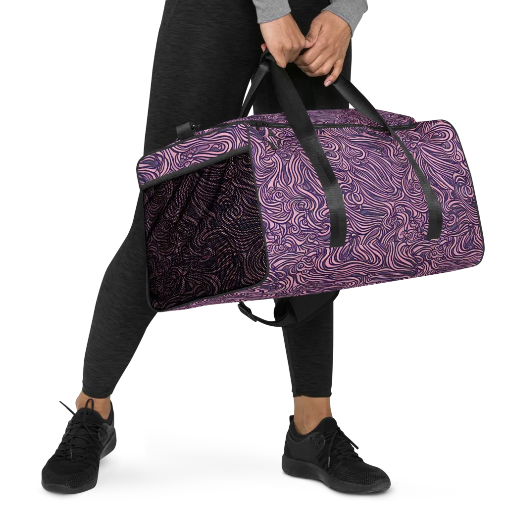 Lavender Labyrinth on Duffle Bag — Right Front