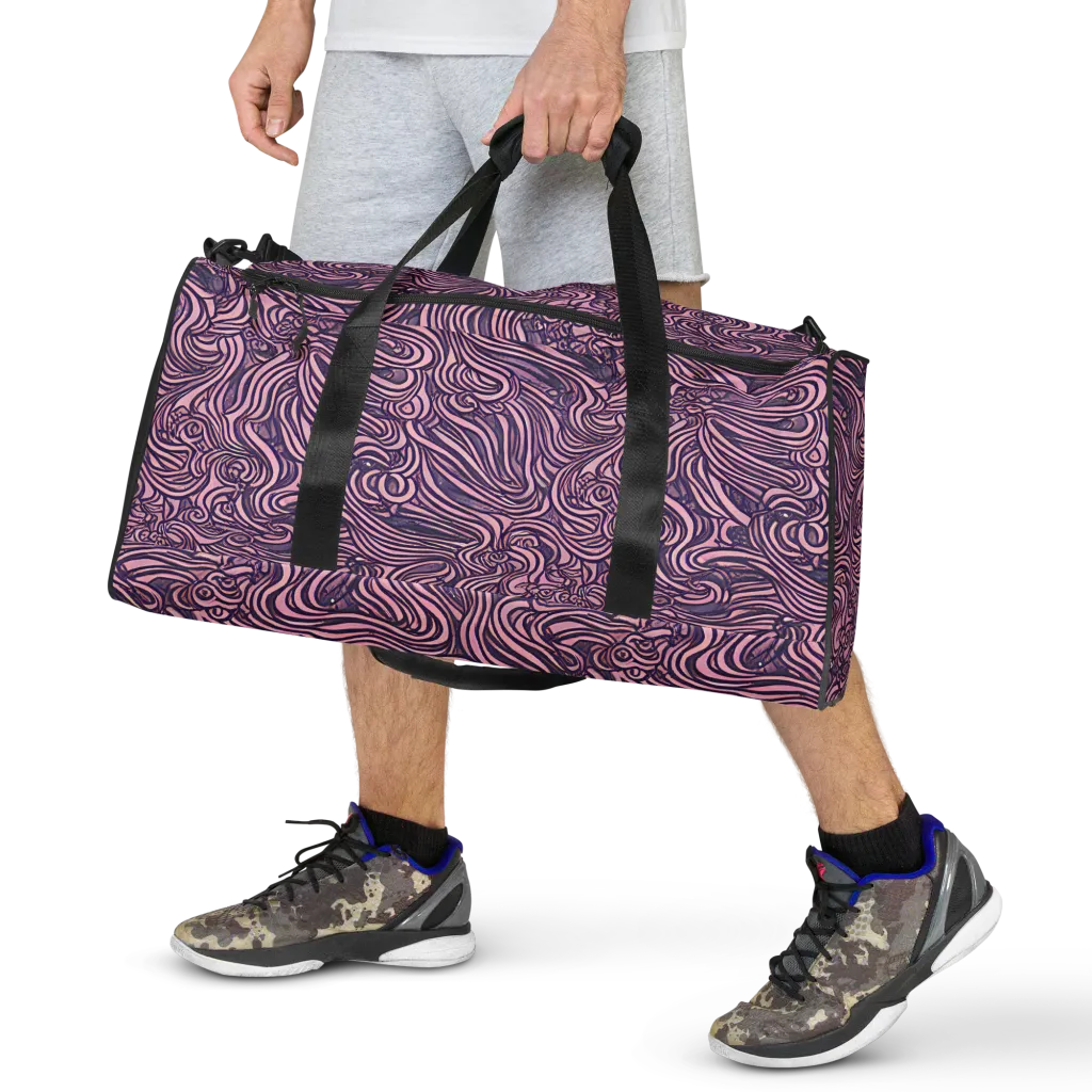 Lavender Labyrinth on Duffle Bag — Front