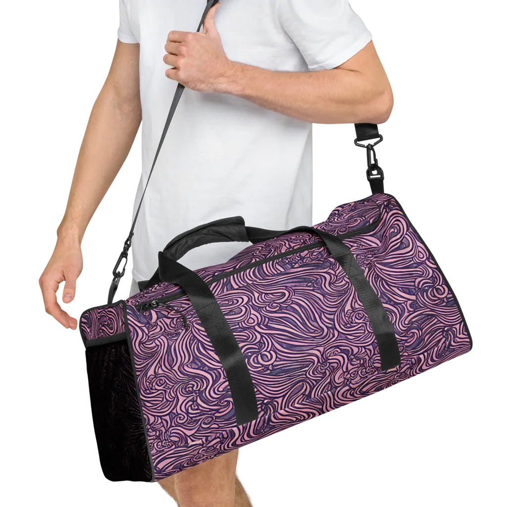 Lavender Labyrinth on Duffle Bag — Right Front