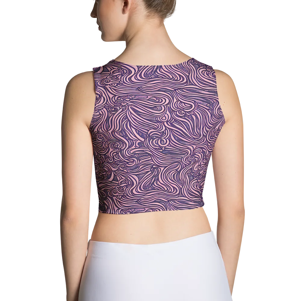 Lavender Labyrinth on Crop Top — Back