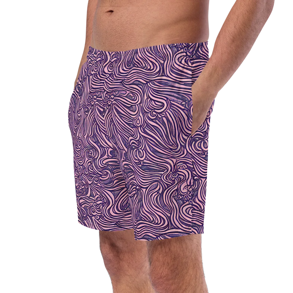 Lavender Labyrinth on Swim Trunks — Left Front