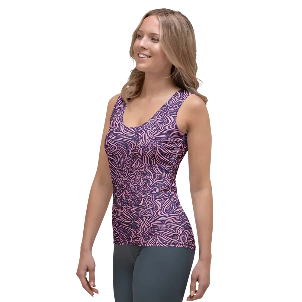 Lavender Labyrinth on Women's Tank Top — Left Front