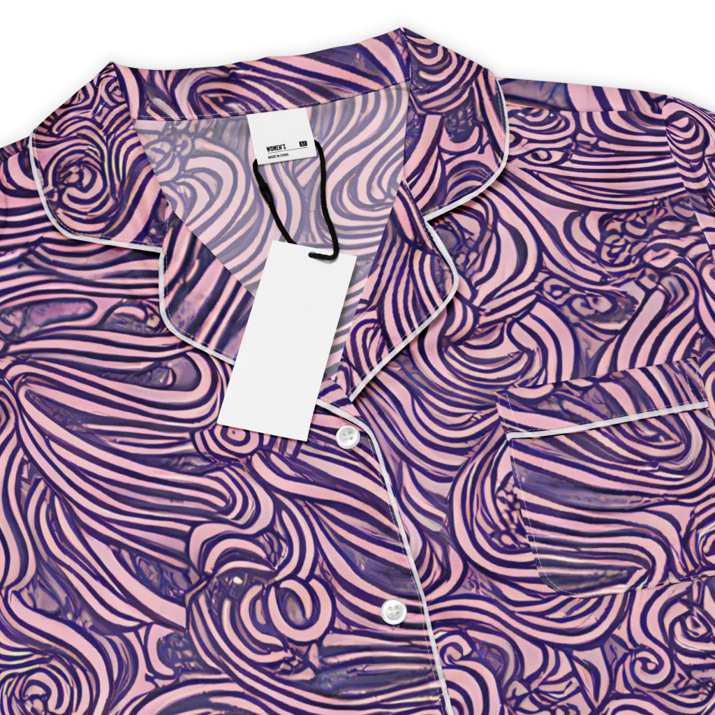 Lavender Labyrinth on Women's Short Sleeve Pajama Top — Product details