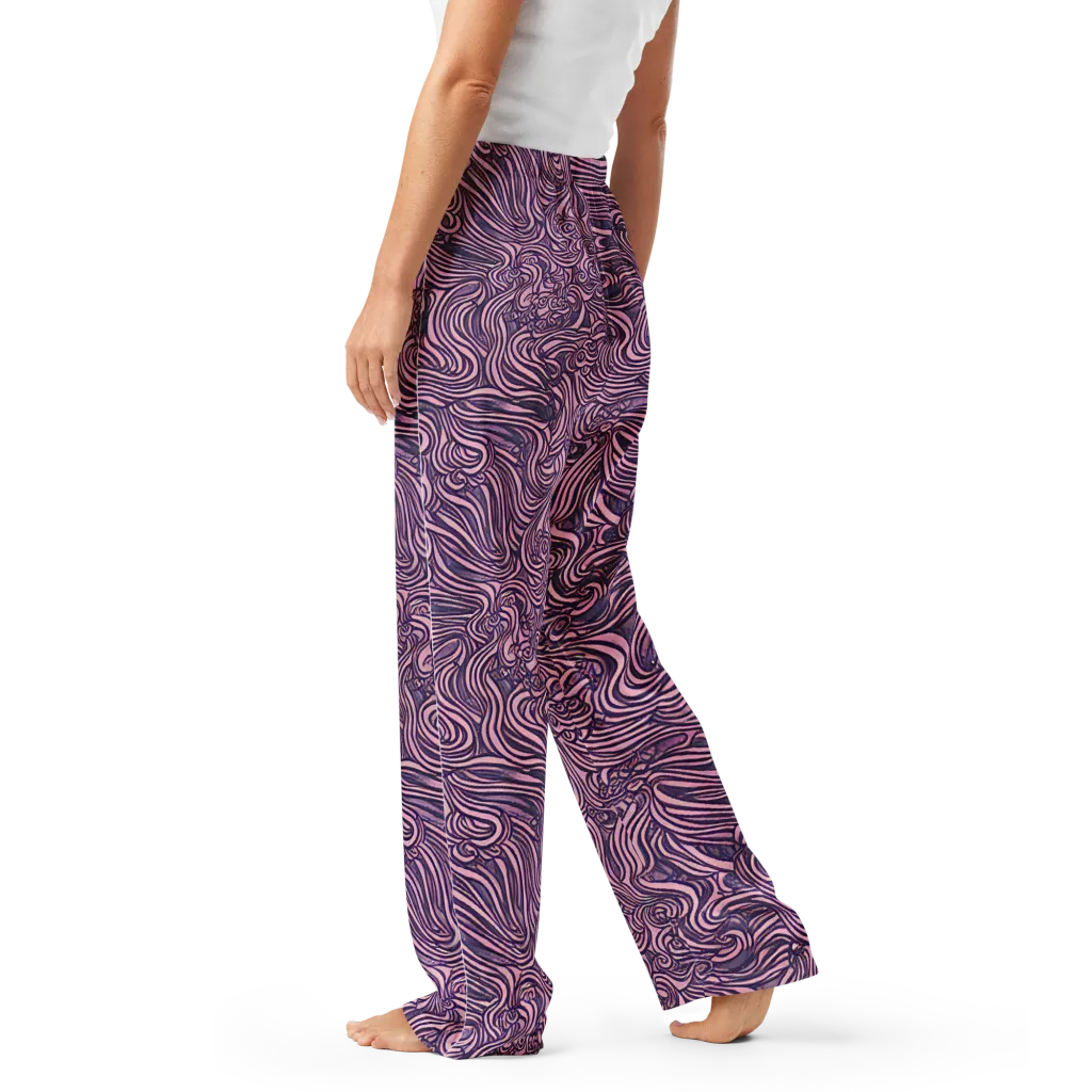 Lavender Labyrinth on Women's Pajama Pants — Left