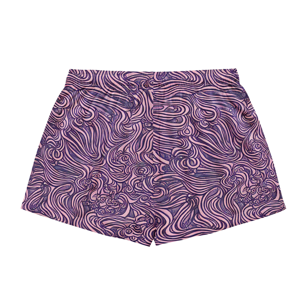 Lavender Labyrinth on Women's Pajama Shorts — Back