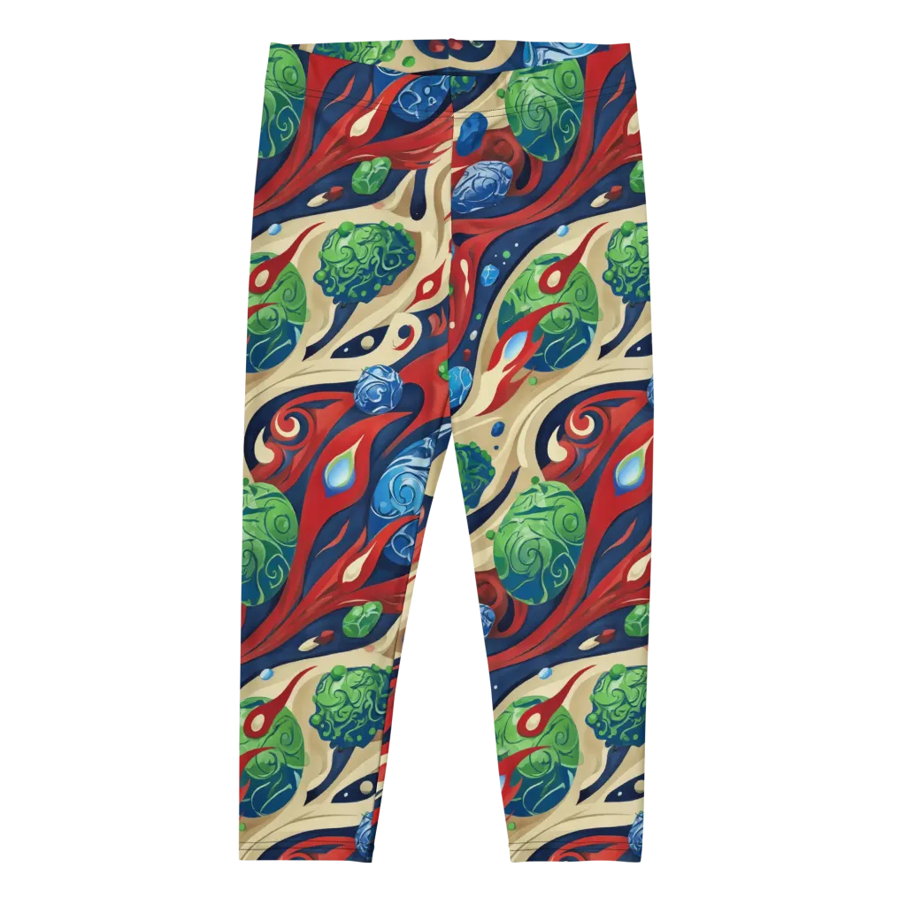 Cosmic Sgraffito on Capri Leggings — Front