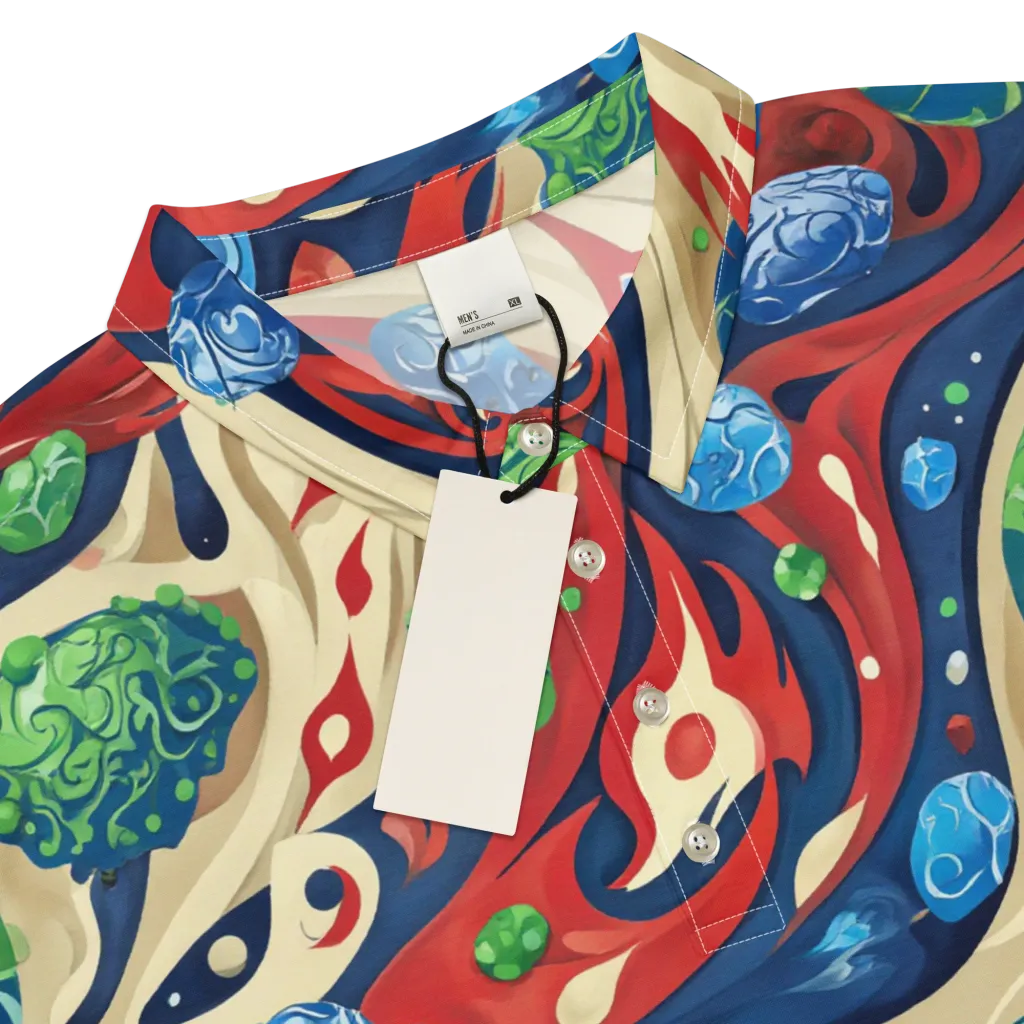Cosmic Sgraffito on Men's Slim Fit Polo Shirt — Product details