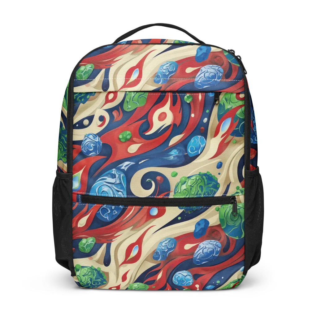 Cosmic Sgraffito on Utility Backpack — Front