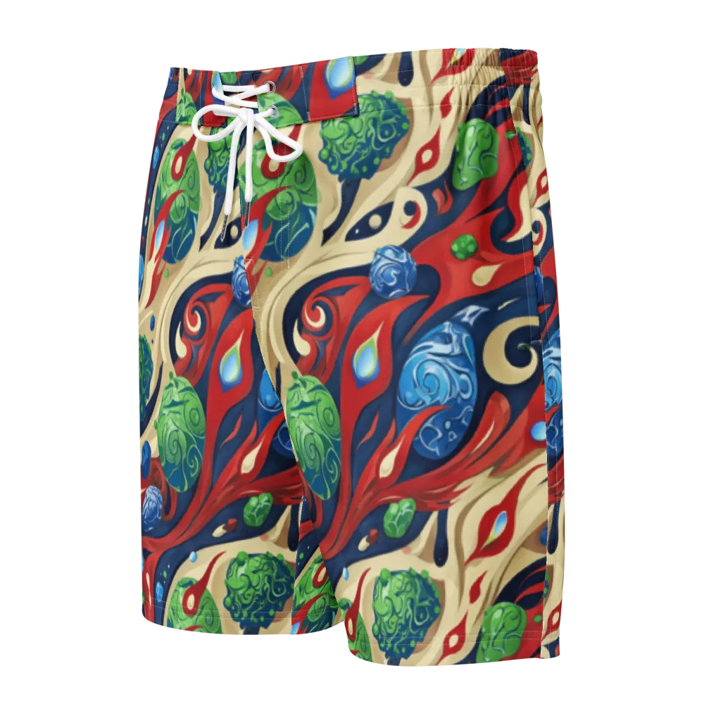 Cosmic Sgraffito on Men's Board Shorts — Front
