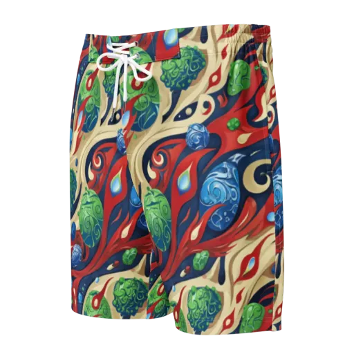 Cosmic Sgraffito on a Men's Board Shorts
