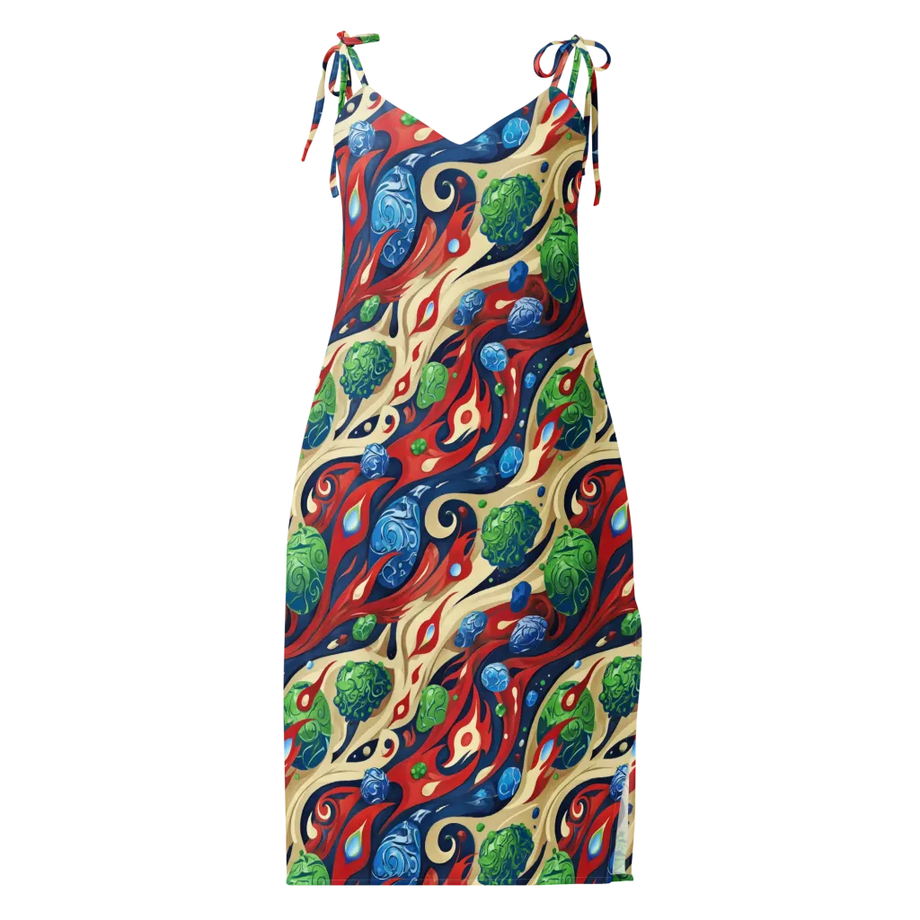 Cosmic Sgraffito on Slip Dress — Front