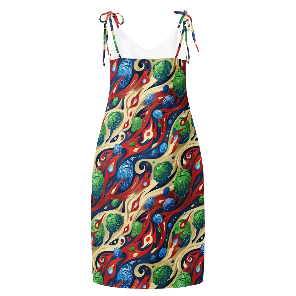 Cosmic Sgraffito on Slip Dress — Back