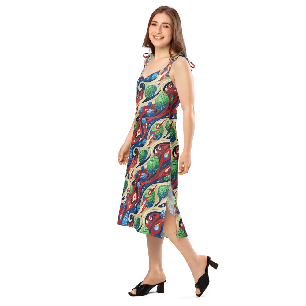 Cosmic Sgraffito on Slip Dress — Left Front