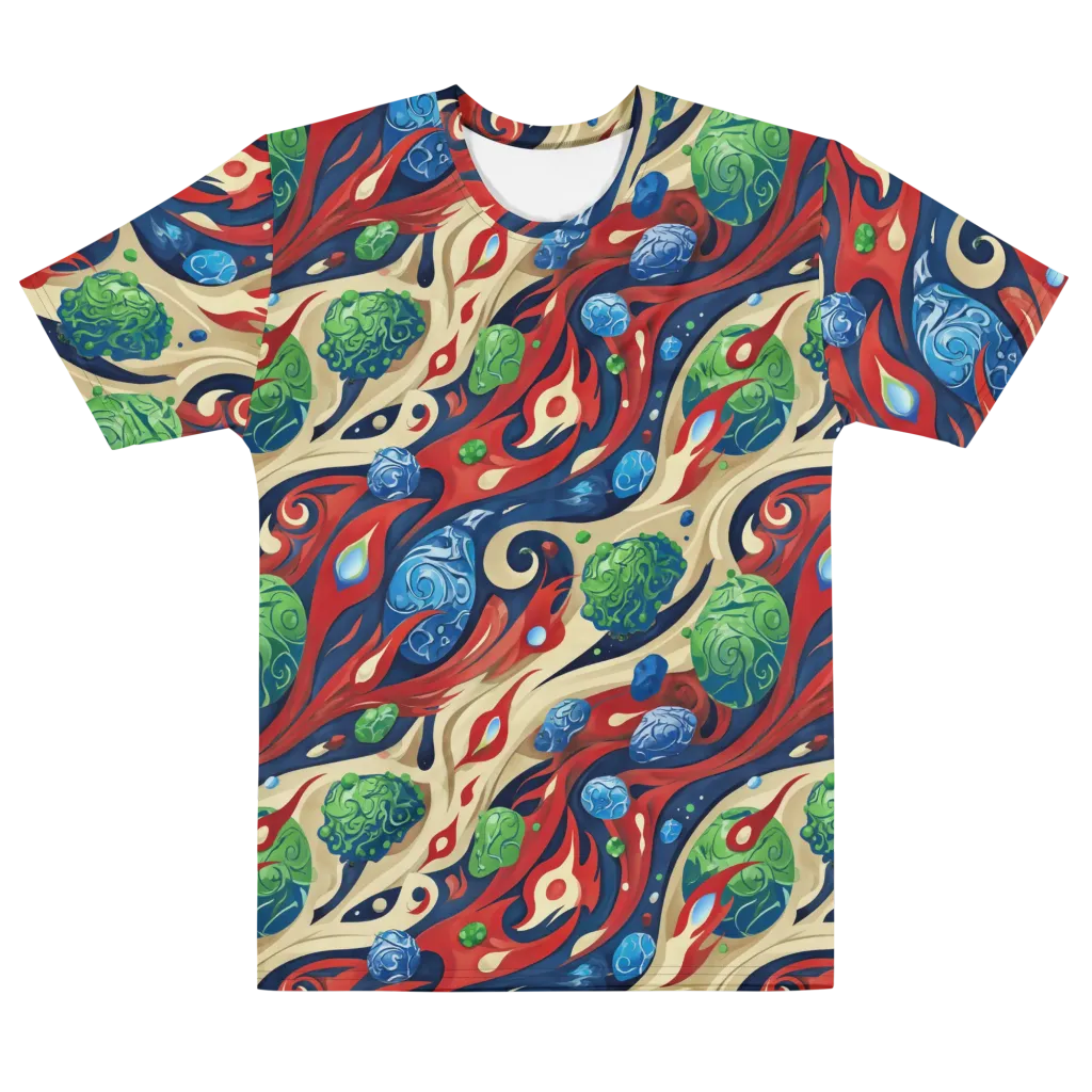 Cosmic Sgraffito on Men's Crew Neck T-Shirt — Front