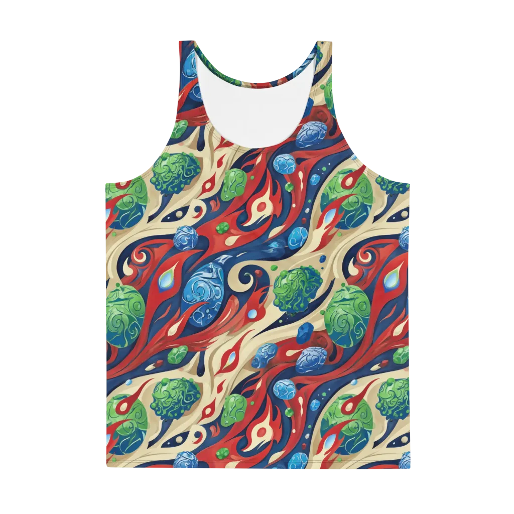 Cosmic Sgraffito on Men's Tank Top — Front