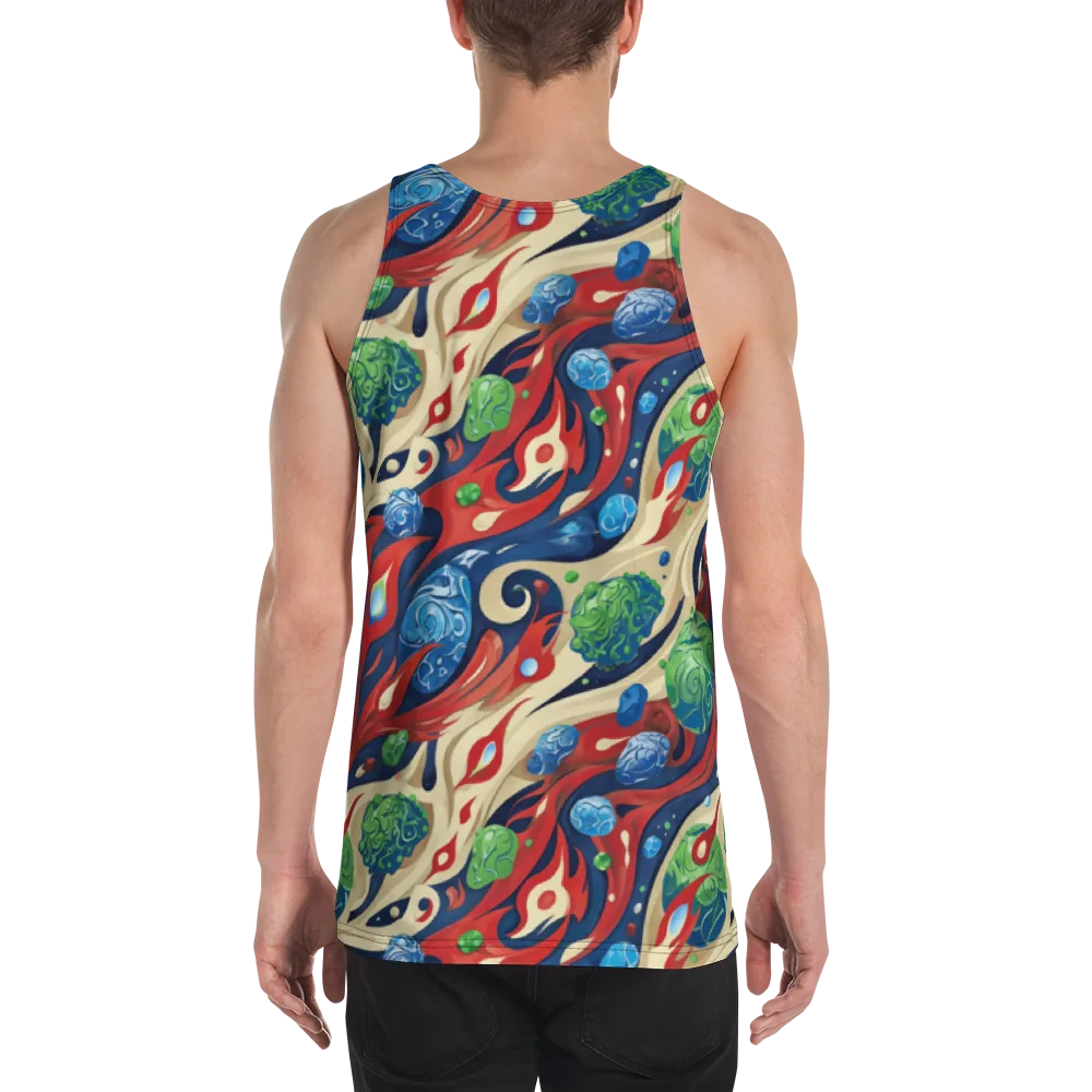 Cosmic Sgraffito on Men's Tank Top — Back