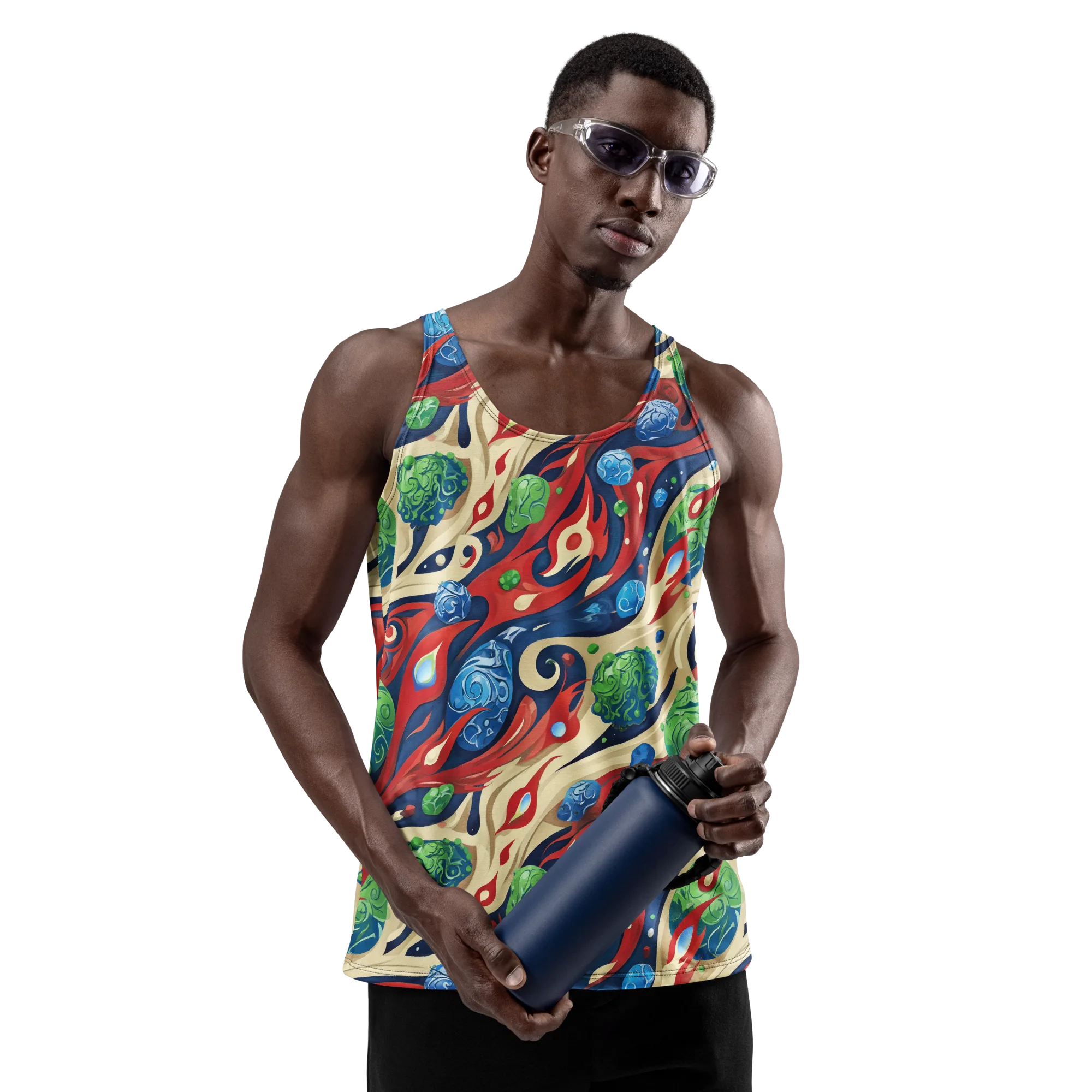 Cosmic Sgraffito on Men's Tank Top — Front