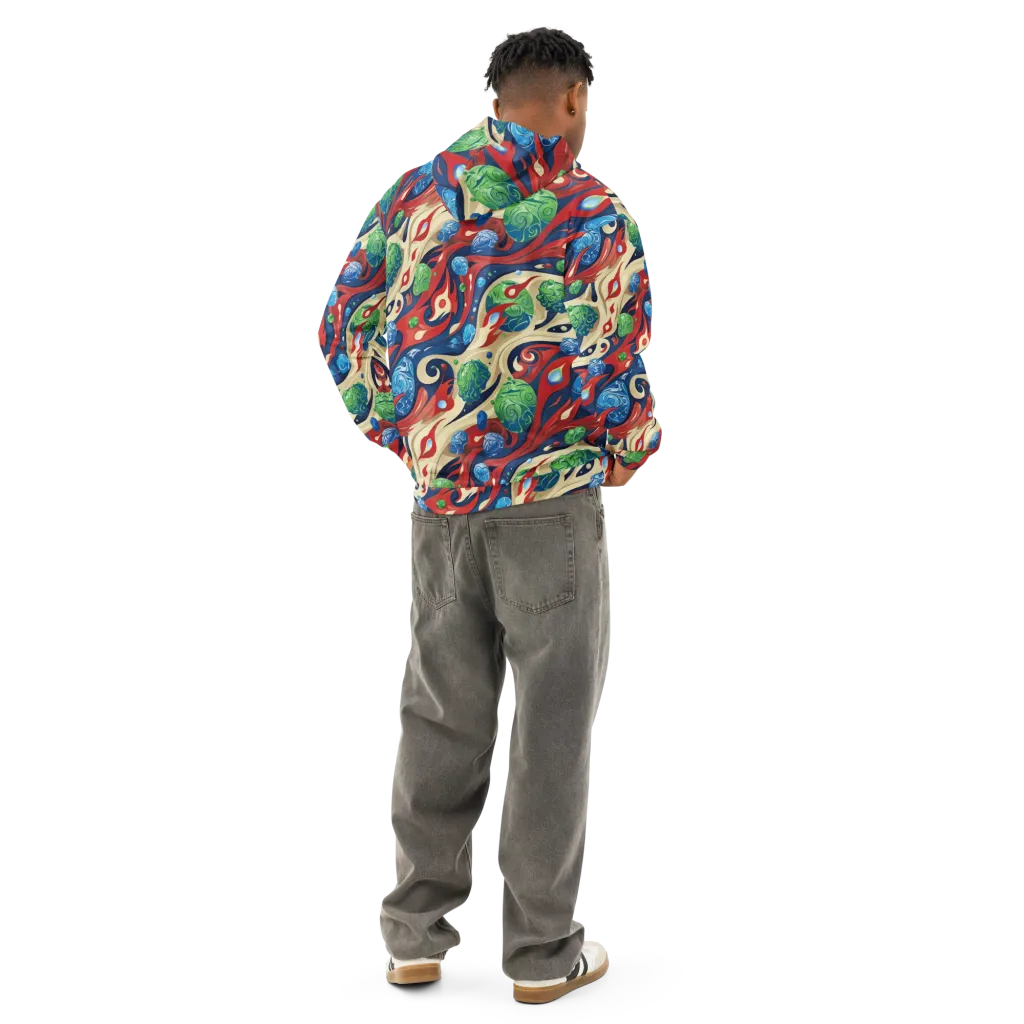 Cosmic Sgraffito on Cotton Hoodie — Back