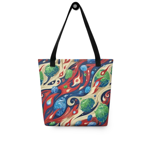Cosmic Sgraffito on a Tote Bag