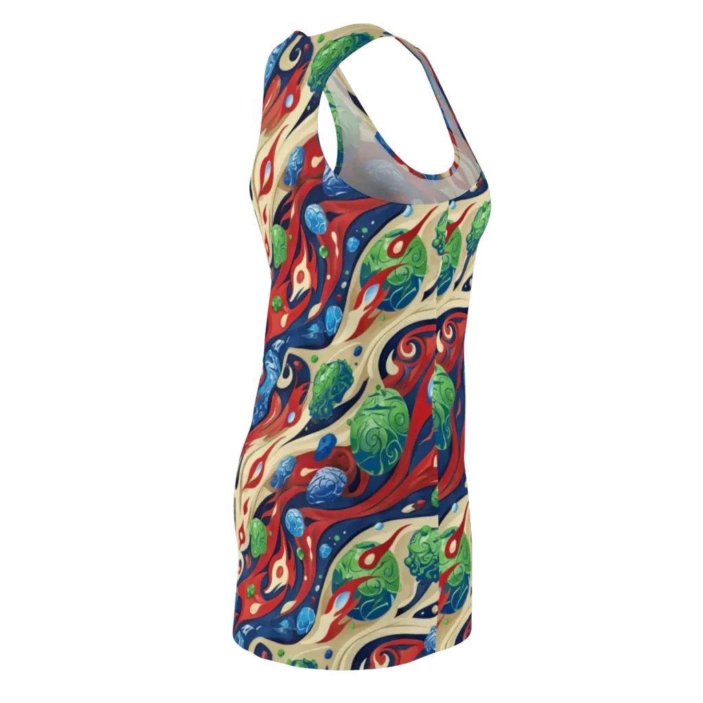 Cosmic Sgraffito on Racerback Dress — Back Side
