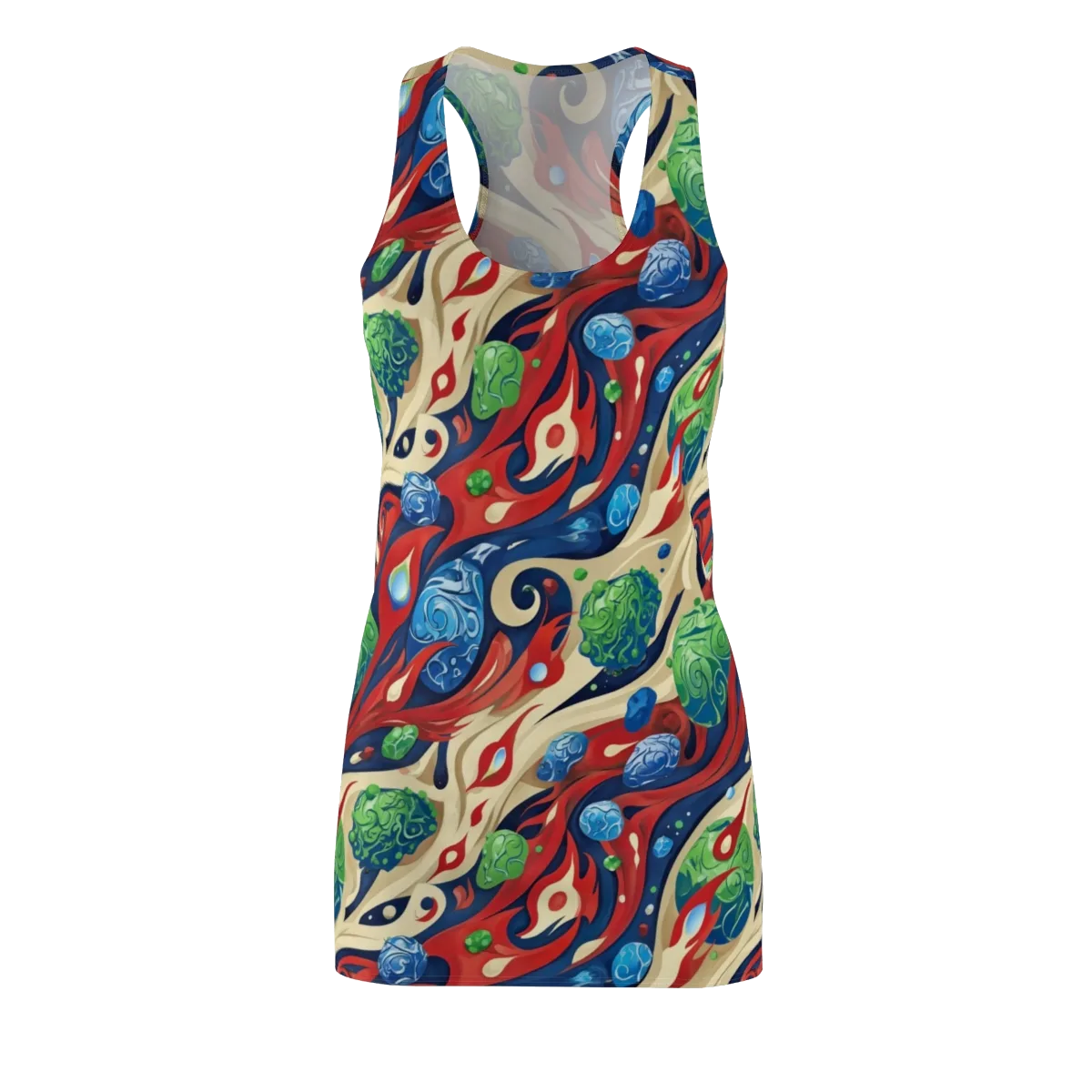 Cosmic Sgraffito on Racerback Dress — Front