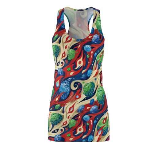 Cosmic Sgraffito on a Racerback Dress