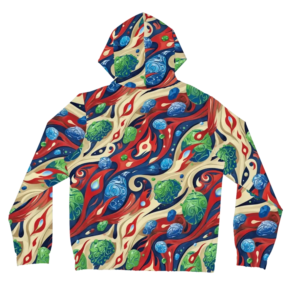 Cosmic Sgraffito on Women's Full-Zip Hoodie — Back