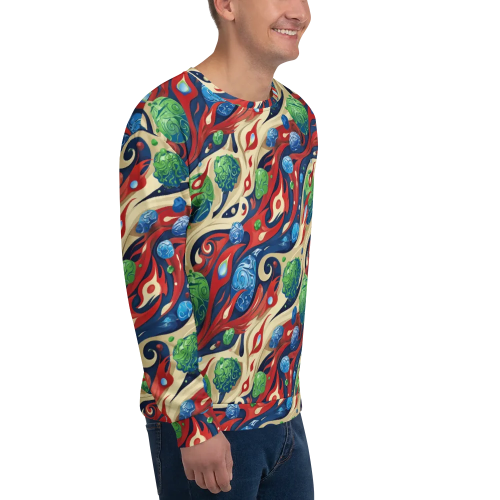 Cosmic Sgraffito on Sweatshirt — Right Front