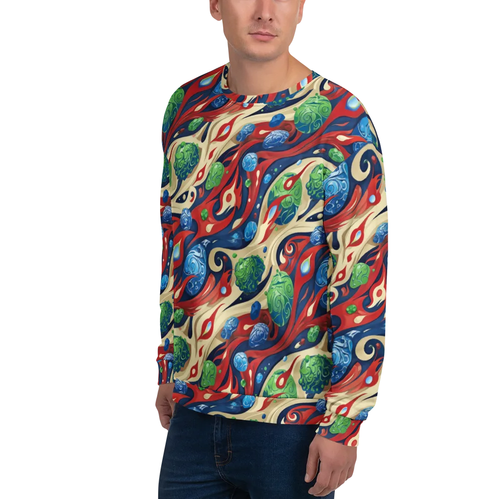 Cosmic Sgraffito on Sweatshirt — Left Front