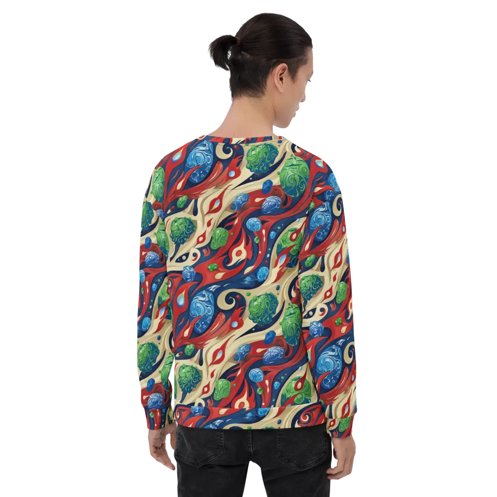 Cosmic Sgraffito on Sweatshirt — Back