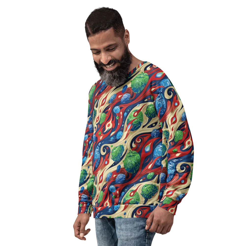 Cosmic Sgraffito on Sweatshirt — Left Front